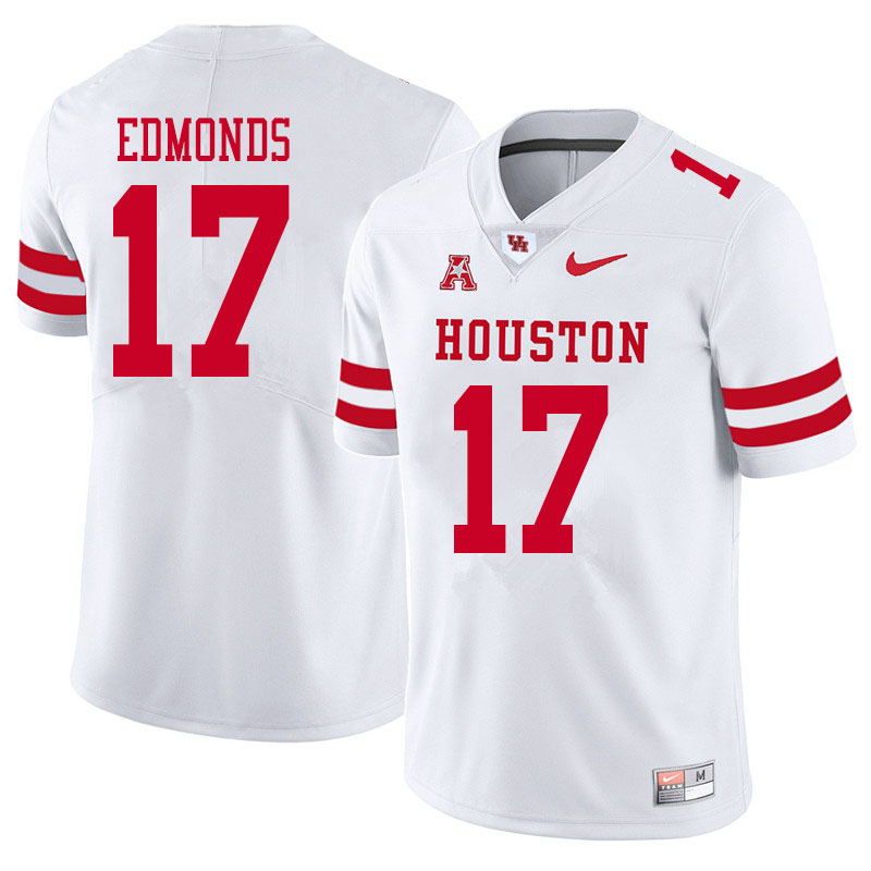 Men #17 Darius Edmonds Houston Cougars College Football Jerseys Sale-White - Click Image to Close